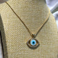 Evil Eye Open Mother Pearl Necklace
